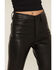Image #2 - Good American Women's Good Legs High Rise Faux Leather Flare Pants, Black, hi-res