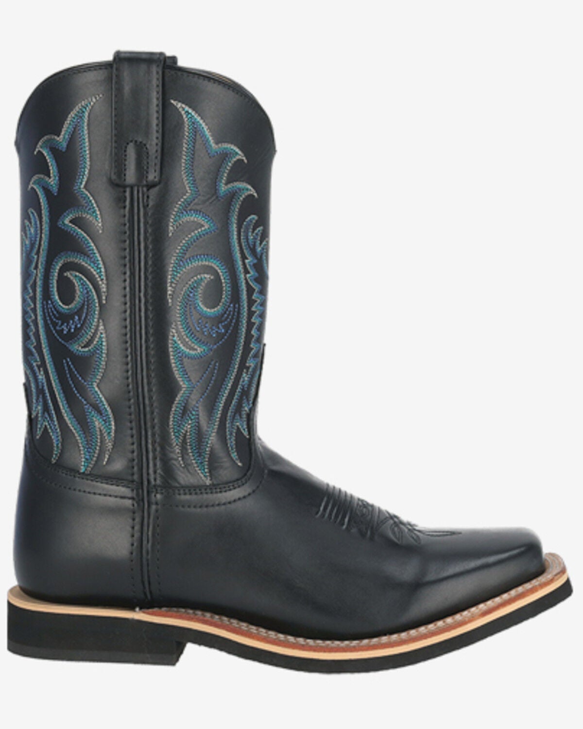 Image #2 - Smoky Mountain Men's Hidalgo Performance Western Boots - Square Toe, Black, hi-res