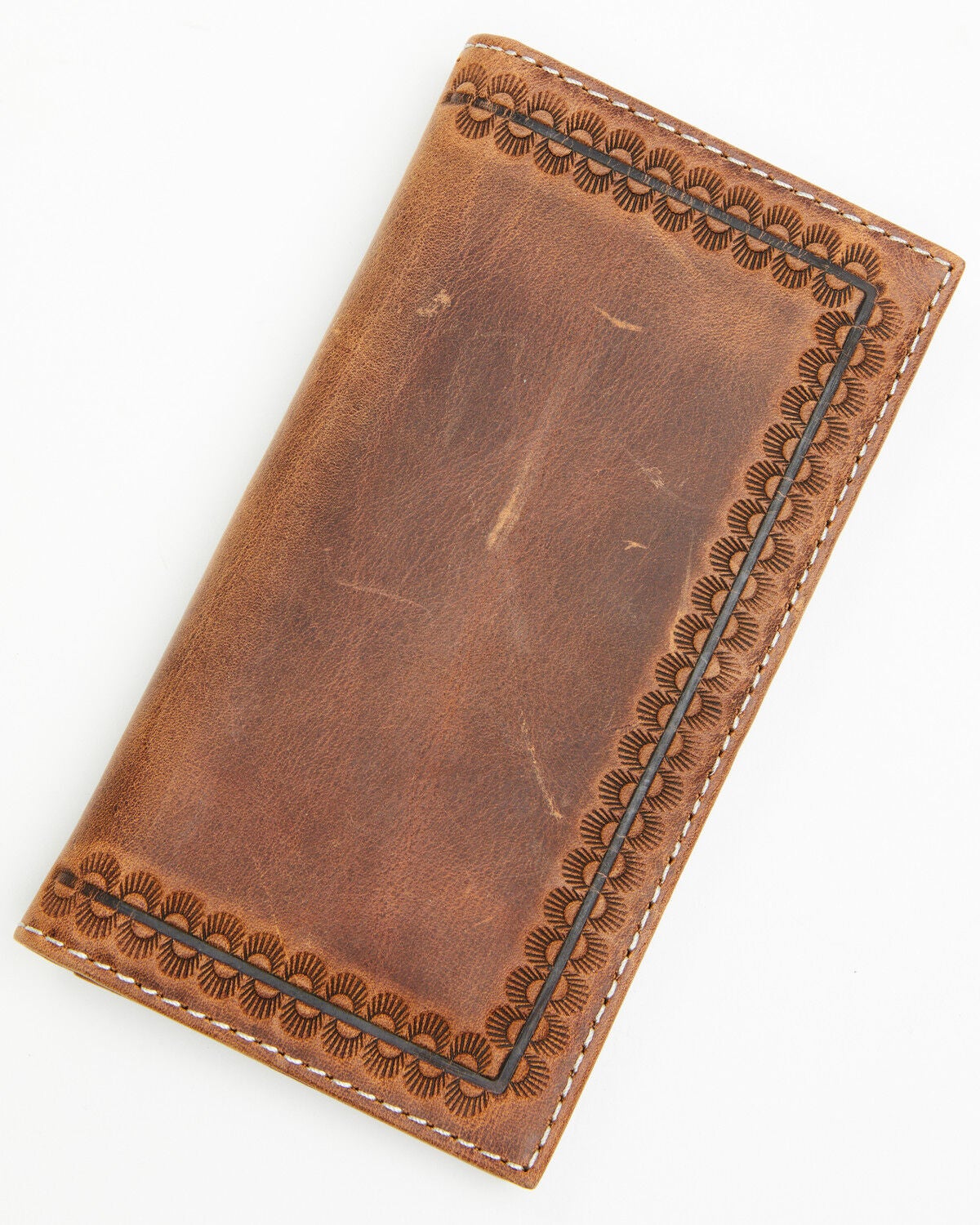 Cody James Men's Tooled Leather Rodeo Wallet, Brown, hi-res