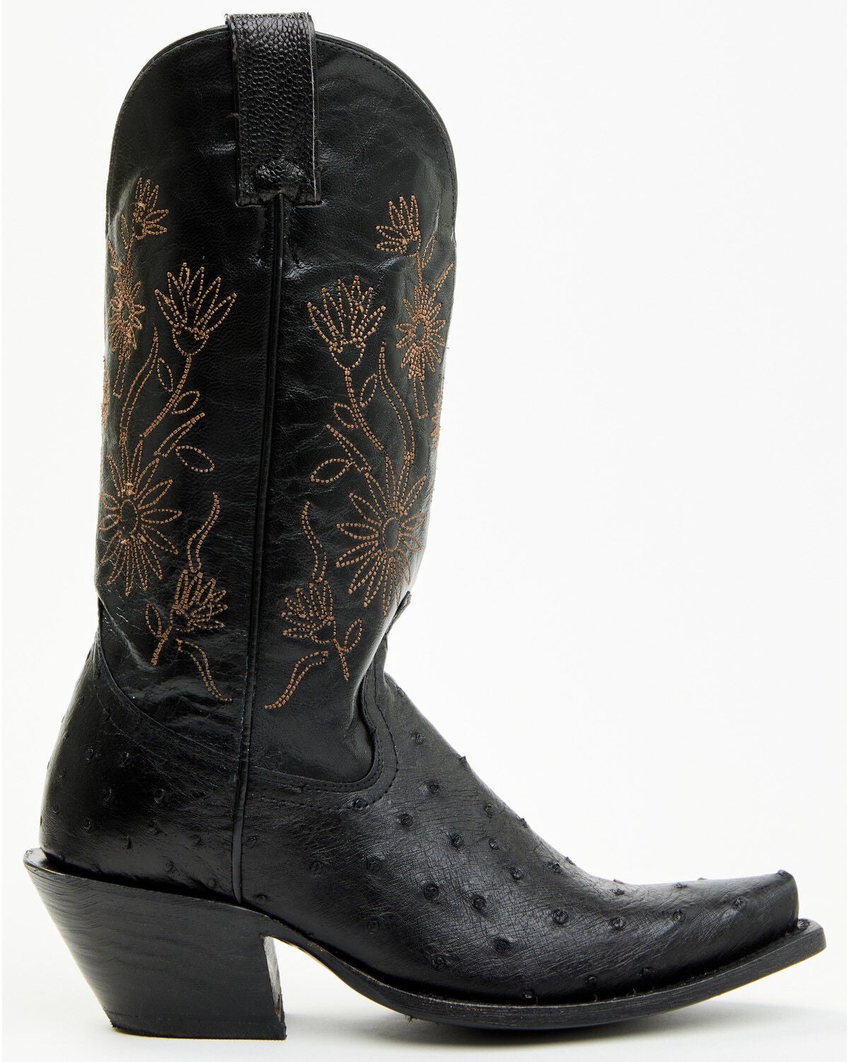 Men's King Exotic Snip Toe Full Quill Ostrich Boots Handmade Burnished Gray (494RD0338) by King Exotic Boots