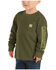 Image #2 - Carhartt Toddler Boys' Long Sleeve Pocket T-Shirt, Green, hi-res