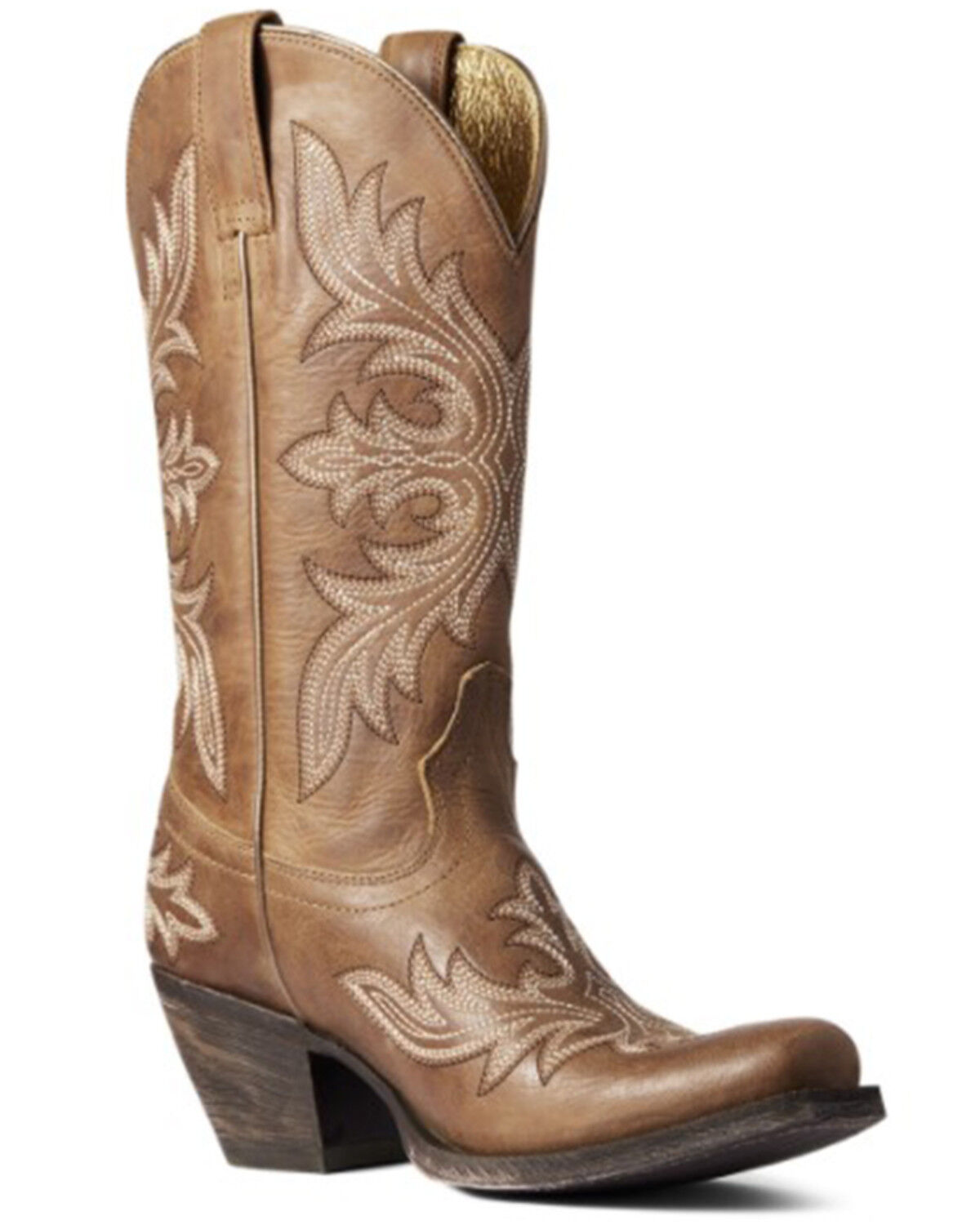 Image #1 - Ariat Women's Natural Tan Circuit Rosewood Full-Grain Western Boot - Square Toe, , hi-res