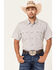 Image #1 - Moonshine Spirit Men's Static Geo Print Short Sleeve Snap Western Shirt , White, hi-res