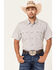 Image #1 - Moonshine Spirit Men's Static Geo Print Short Sleeve Snap Western Shirt, White, hi-res