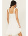 Image #4 - Miss Me Women's Eyelet Tiered Mini Dress, White, hi-res