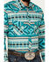 Image #3 - Rock & Roll Denim Men's Southwestern Print Long Sleeve Snap Stretch Western Shirt, Turquoise, hi-res