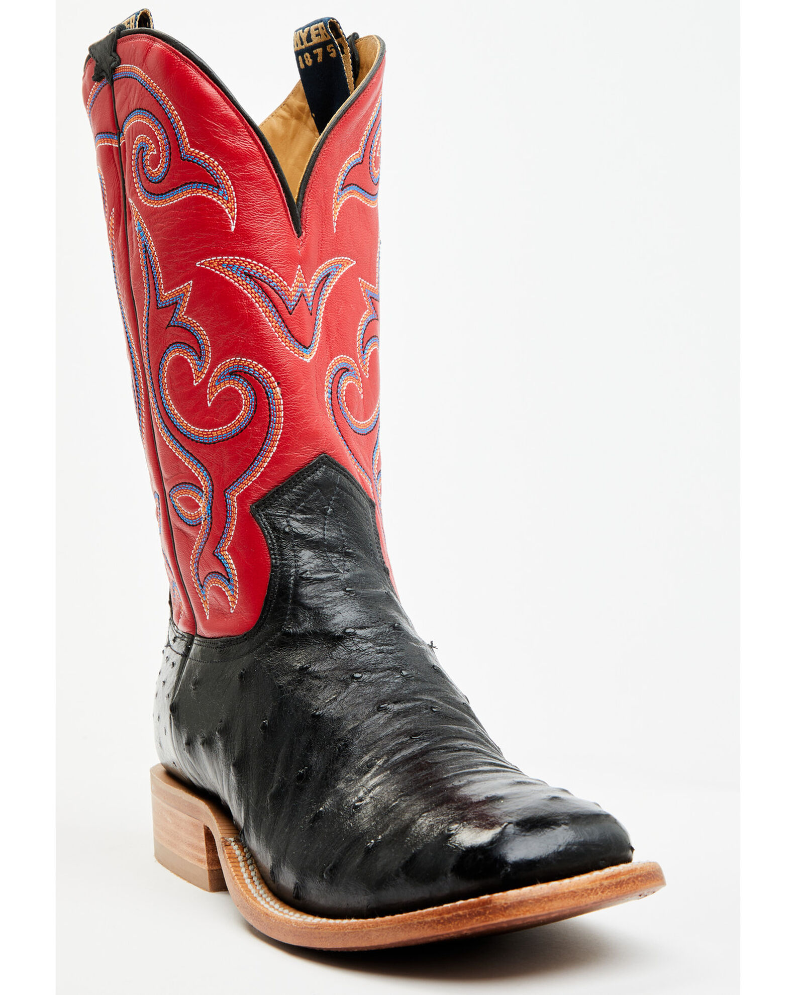 Hyer Men s Jetmore Exotic Full Quill Ostrich Western Boots Broad Square Toe Sheplers
