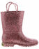 Image #2 - Western Chief Girls' Glitter PVC Rain Boots - Round Toe, Rose Gold, hi-res