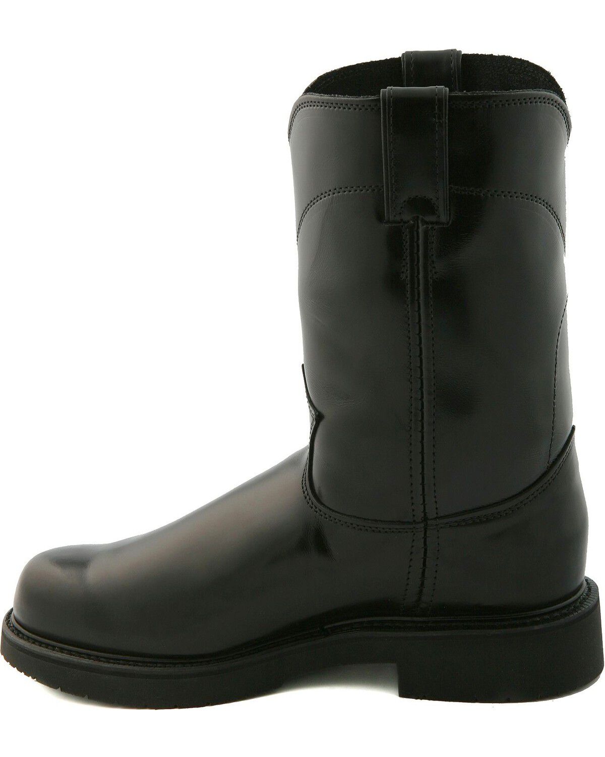 black slip on work boots