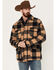 Image #2 - Cinch Men's Frontier Plaid Print Coat, Brown, hi-res