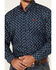 Image #3 - Cinch Men's Mini American Flag Print Long Sleeve Button-Down Western Shirt, Navy, hi-res