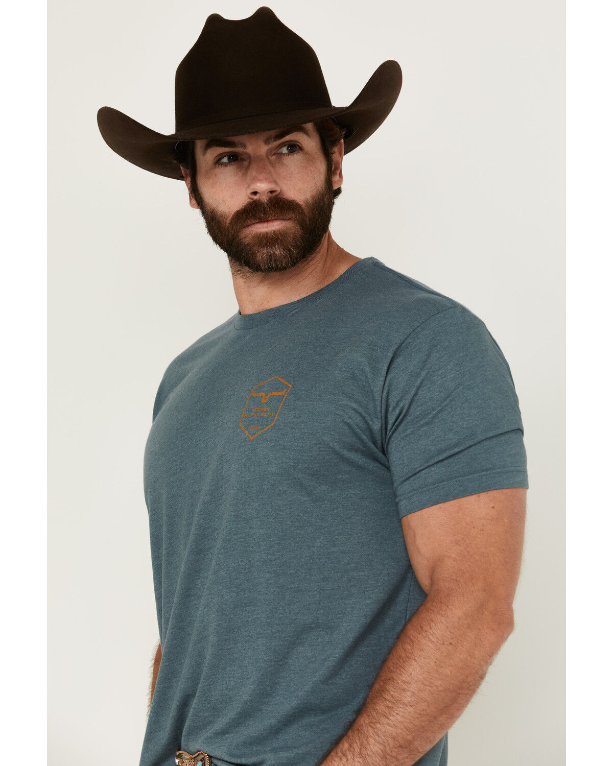 Image #3 - Kimes Ranch Men's Shielded Logo Short Sleeve Graphic T-Shirt, Indigo, hi-res
