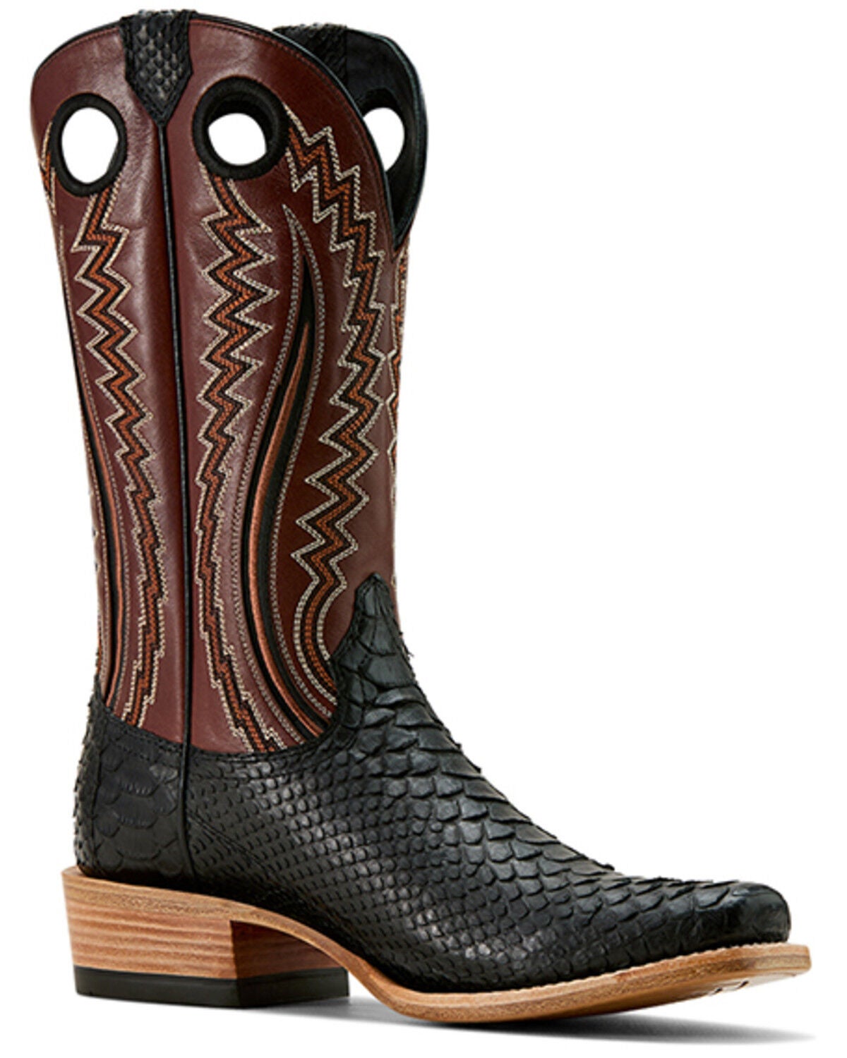 Image #1 - Ariat Men's Futurity Exotic Python Tall Western Boots - Square Toe, Black, hi-res