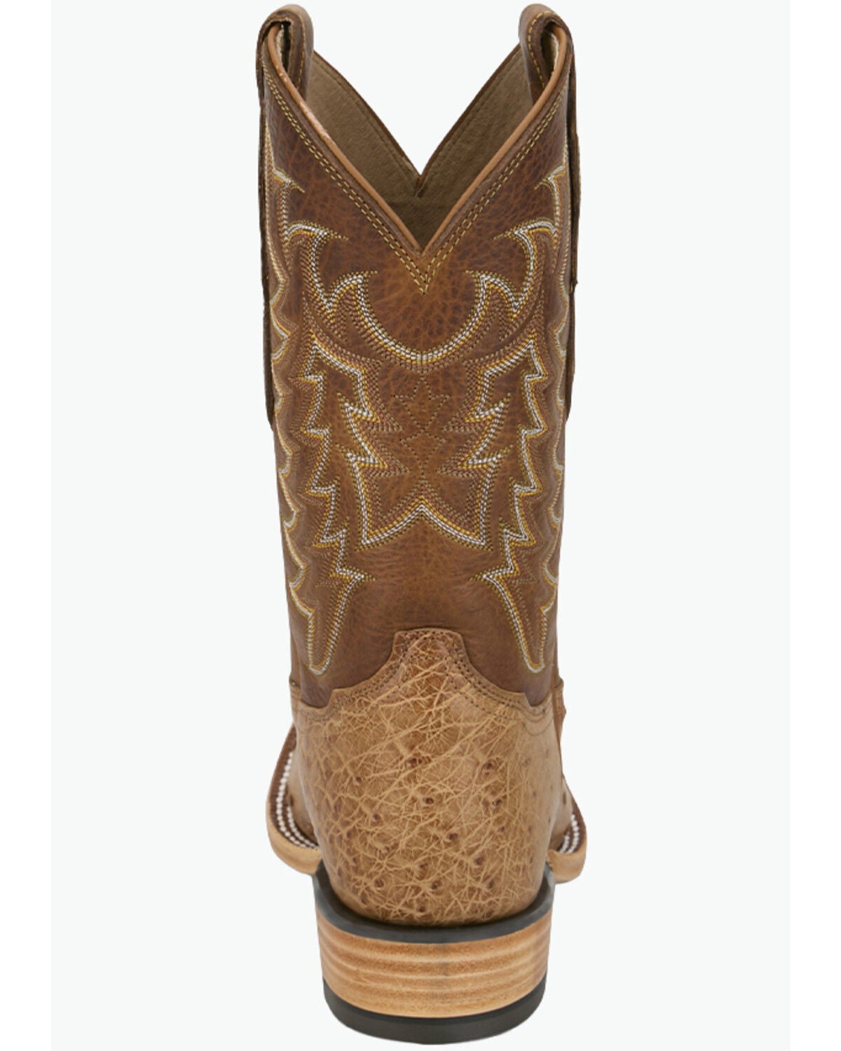 Image #5 - Tony Lama Men's Heritage Juan Exotic Ostrich Western Boots - Broad Square Toe, Brandy Brown, hi-res