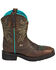 Justin Women's Mandra Chocolate Western Boots - Broad Square Toe, Chocolate, hi-res