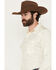 Image #2 - Wrangler Men's Tonal Long Sleeve Snap Western Shirt, Cream, hi-res