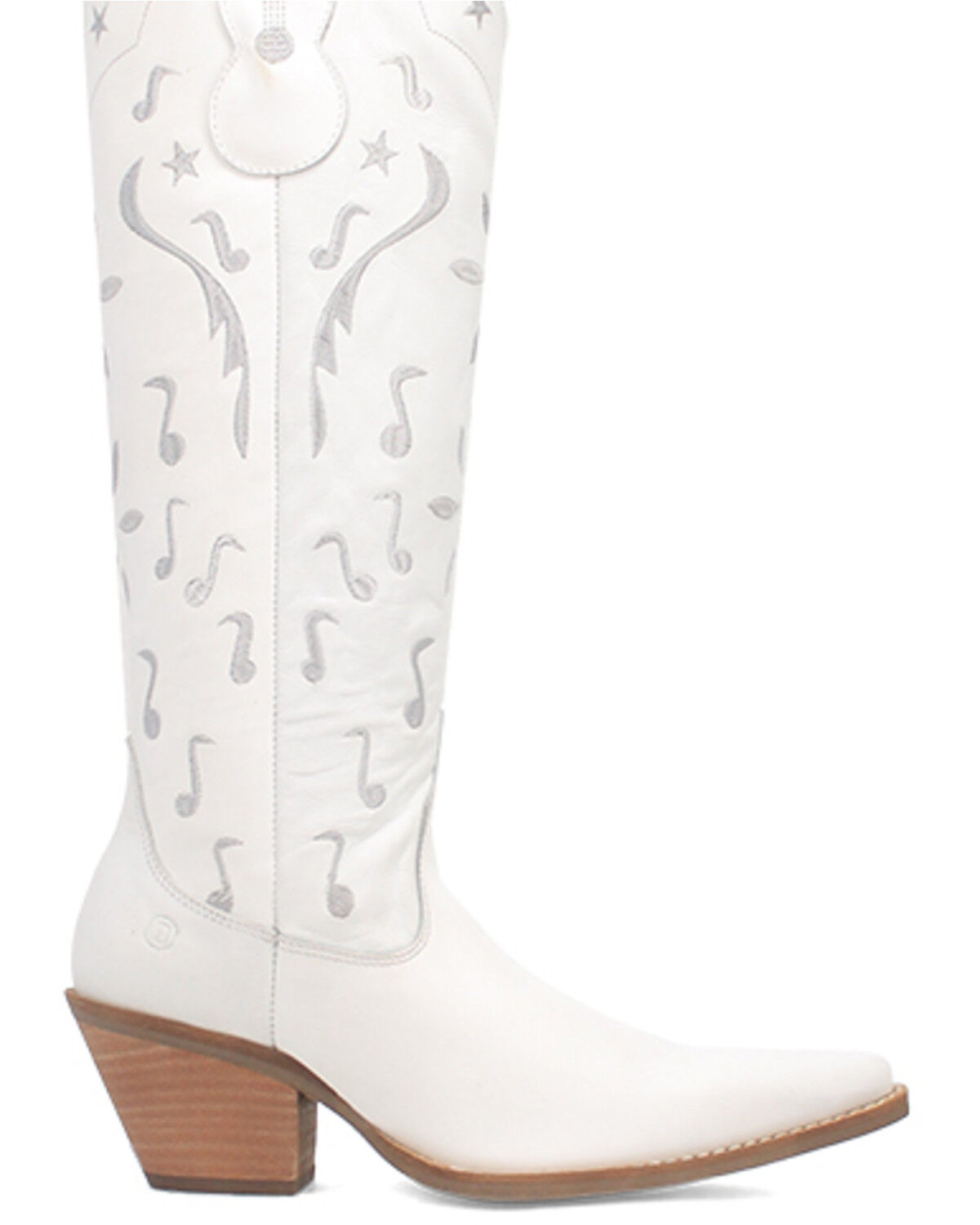 Image #2 - Dingo Women's Rhymin Tall Western Boots - Snip Toe, White, hi-res