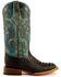 Image #2 - Ferrini Women's Black Caiman Print Western Boots - Square Toe, Black, hi-res