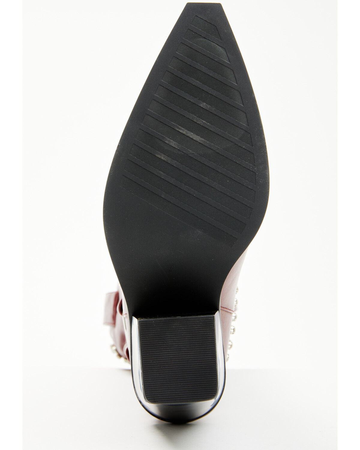 Image #7 - Azalea Wang Women's Umbra Embellished Boots - Snip Toe, Burgundy, hi-res