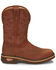Image #2 - Justin Men's Resistor Waterproof Western Work Boots - Soft Toe, Russett, hi-res