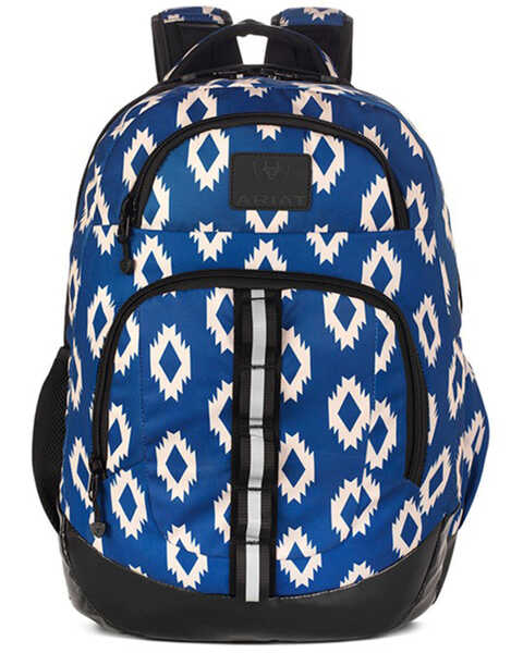 Image #1 - Ariat Southwestern Adjustable Strap Backpack , Blue, hi-res