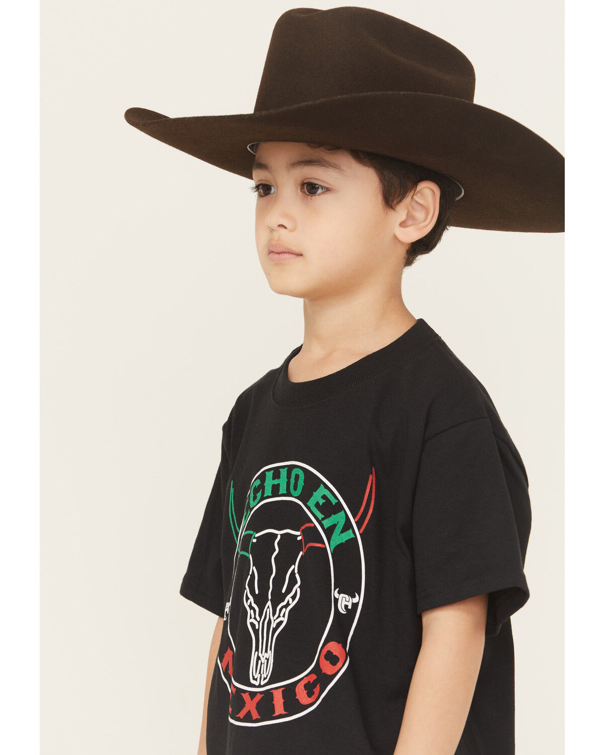 Image #2 - Cowboy Hardware Boys' Hecho En Mexico Short Sleeve Graphic T-Shirt, Black, hi-res
