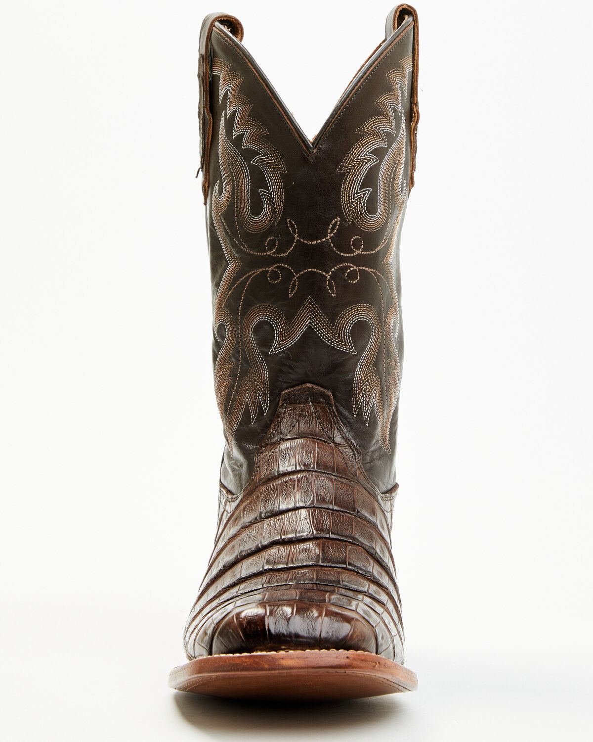 Image #4 - Cody James Men's Exotic Caiman Tail Skin Western Boots - Broad Square Toe, Dark Brown, hi-res