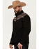 Image #3 - RANK 45® Men's Geo Print Yoke Softshell Jacket, Black, hi-res