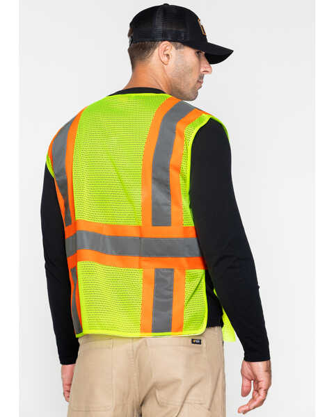 Image #2 - Hawx Men's 2-Tone Mesh Work XL Vest - Big & Tall, Yellow, hi-res