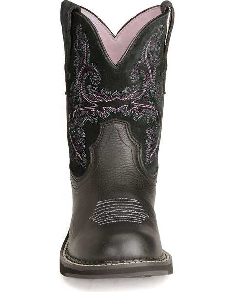 Image #5 - Ariat Women's Fatbaby Deertan Western Boots - Round Toe, Black, hi-res