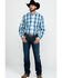Image #6 - Resistol Men's Heitmiller Ombre Large Plaid Long Sleeve Western Shirt , Blue, hi-res