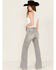 Image #1 - 7 For All Mankind Women's Closing Act High Rise Flare Stretch Denim Jeans, Grey, hi-res