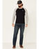 Image #1 - Rock & Roll Denim Men's FR Black Long Sleeve Work Raglan T-Shirt , Black, hi-res