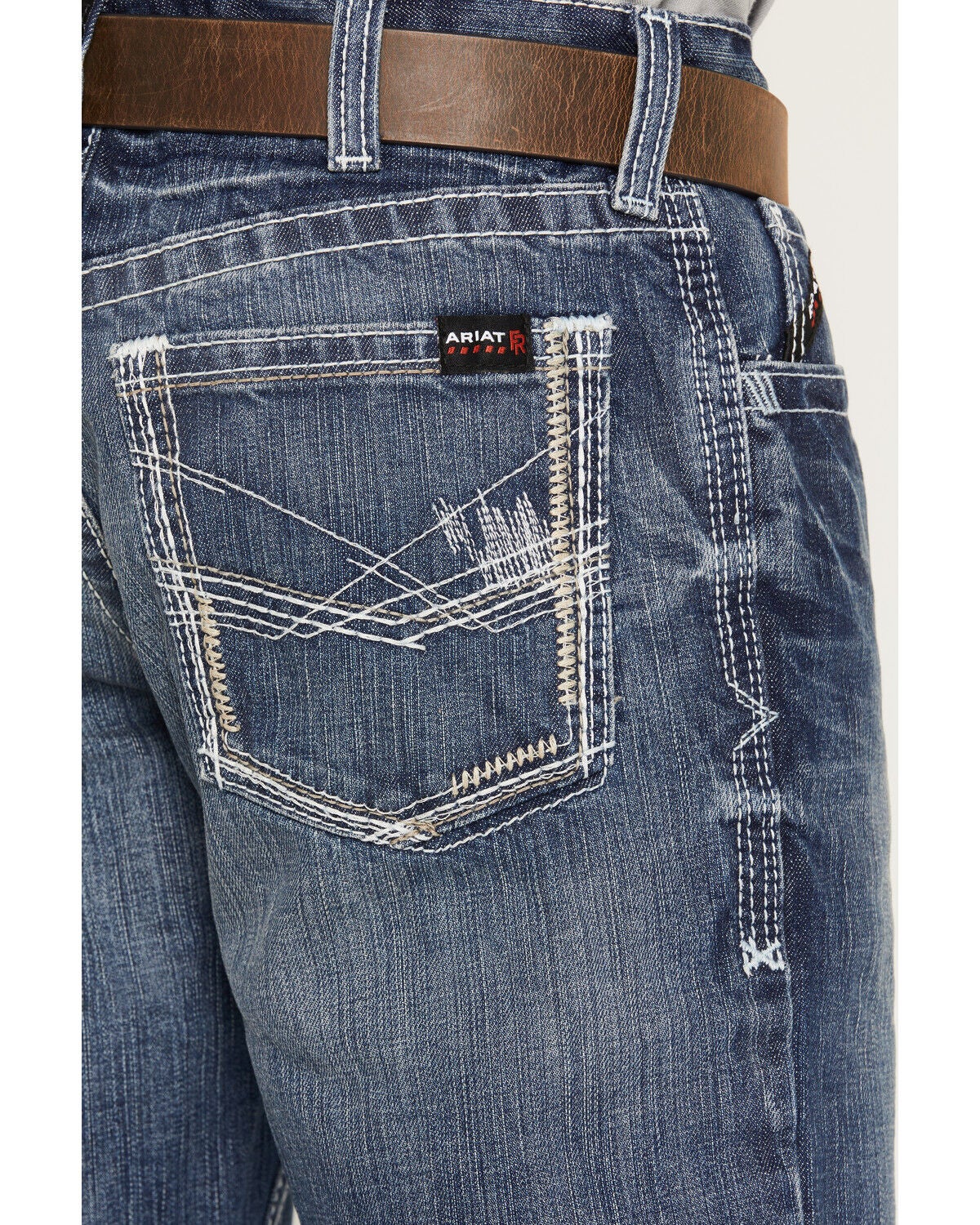 Image #4 - Ariat Men's FR M4 Ridgeline Bootcut Work Jeans, Denim, hi-res