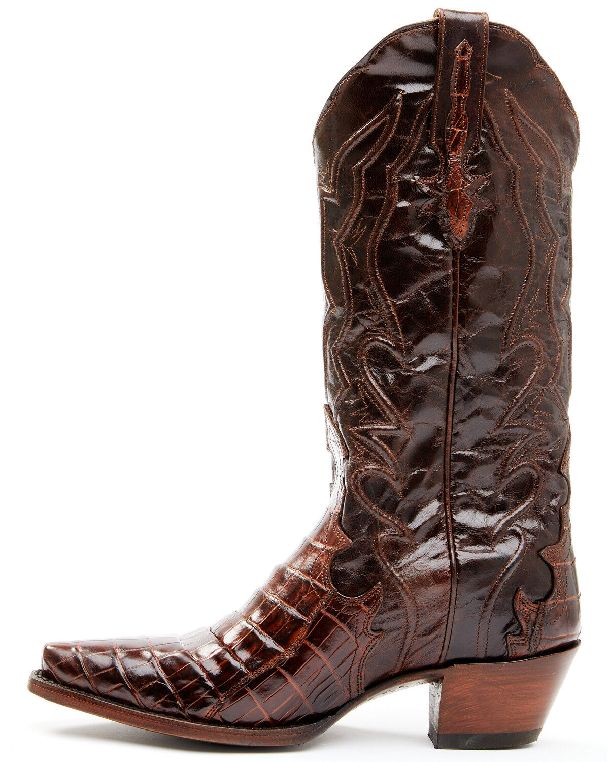 Image #3 - Dan Post Women's Exotic Crocodile Leather Western Boots - Snip Toe, , hi-res