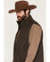 Image #2 - Cinch Men's Canvas Concealed Carry Vest, Brown, hi-res