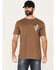 Image #1 - Howitzer Men's God and Country Short Sleeve Graphic T-Shirt, Brown, hi-res