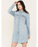 Wrangler Retro Women's Light Wash Denim Shirt Dress, Light Wash, hi-res