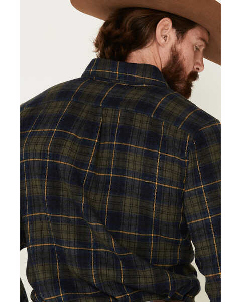 Image #5 - United By Blue Men's Responsible Plaid Long Sleeve Western Flannel Shirt , Olive, hi-res