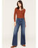 Image #3 - 7 For All Mankind Women's Blueleaf Dark Wash Ultra High Rise 32" Jo Bootcut Stretch Denim Jeans, Dark Wash, hi-res