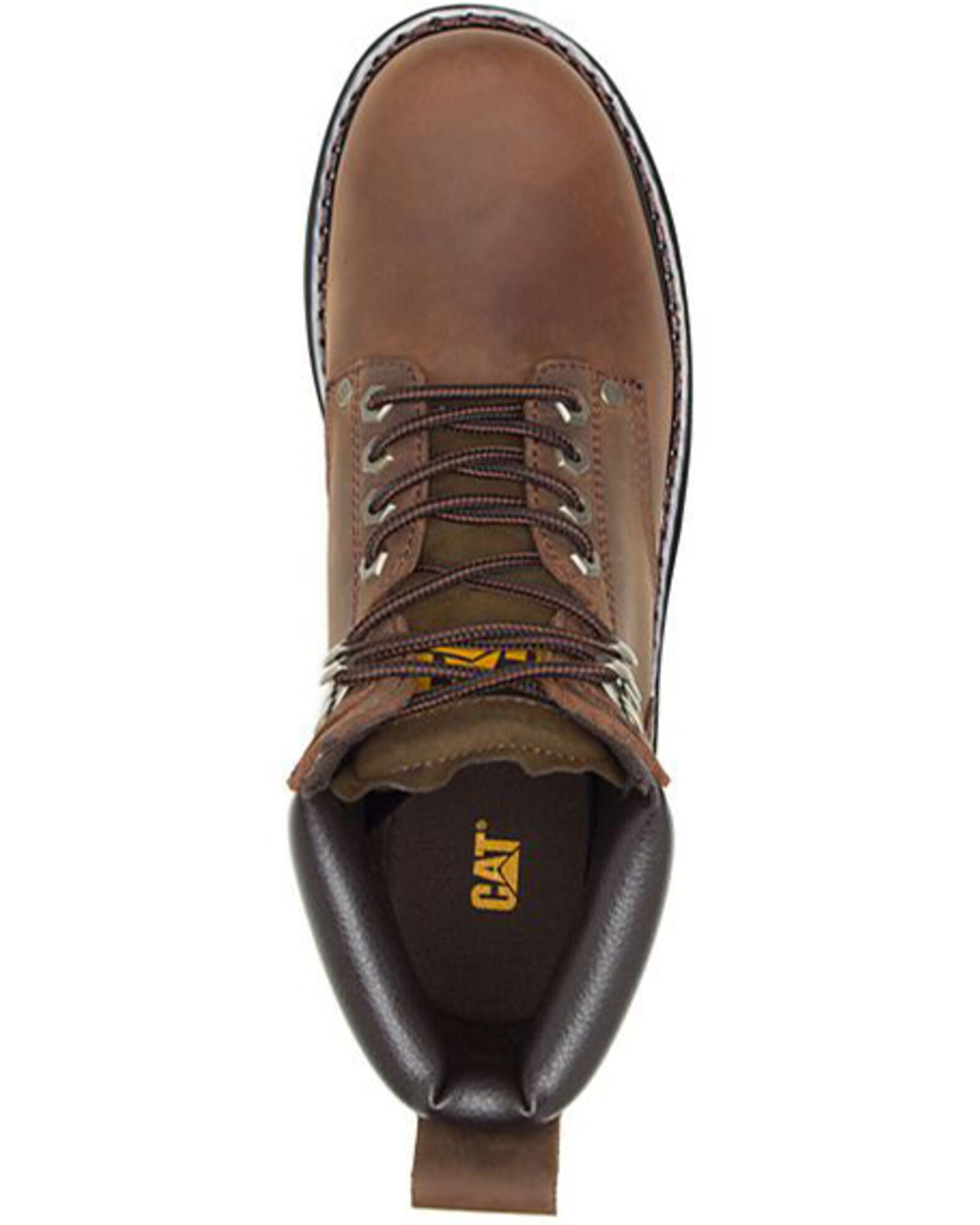 Image #5 - CAT Men's 6" Second Shift Lace-Up Work Boots - Round Toe, Dark Brown, hi-res