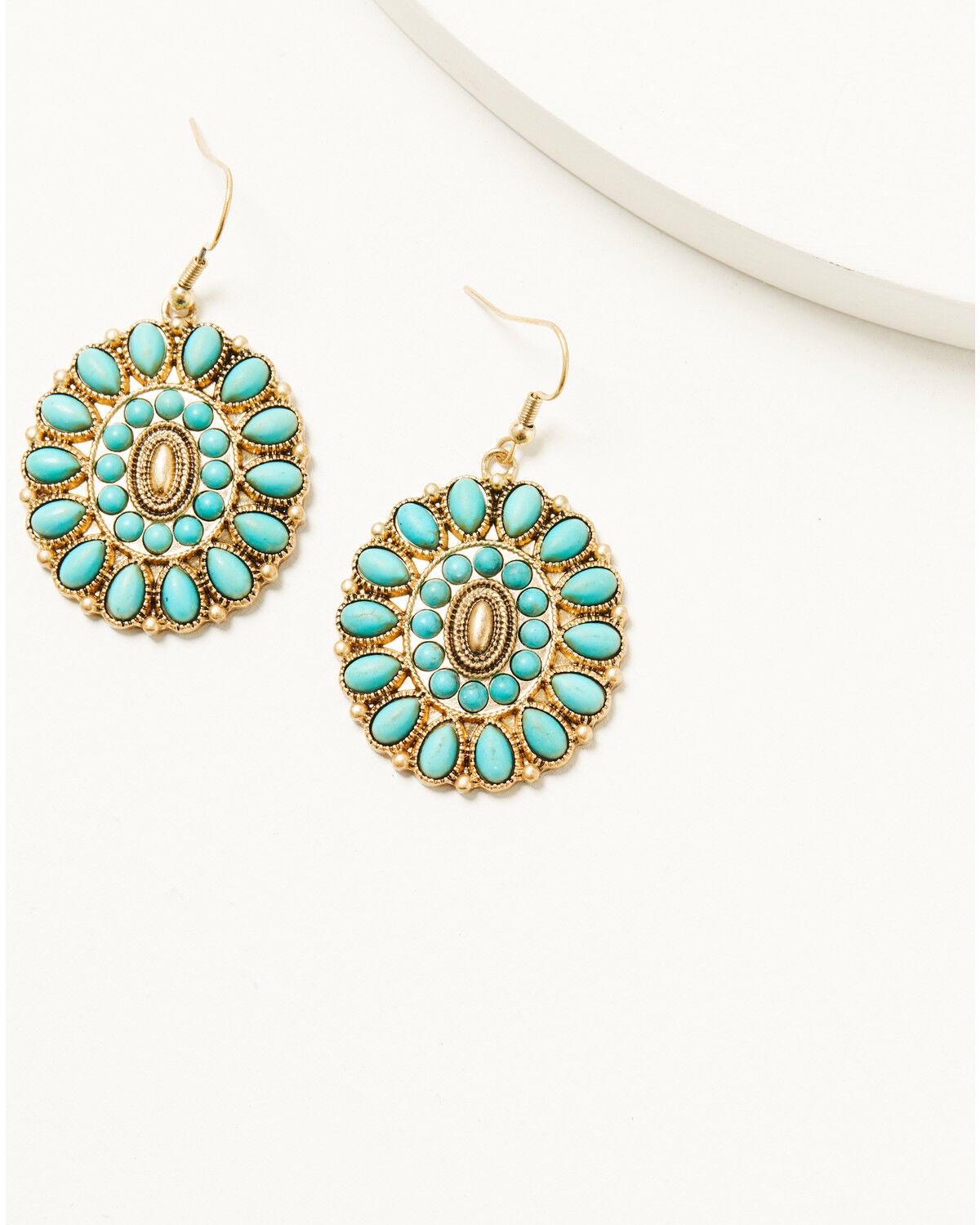 Shyanne Women's Summer Solstice Concho Statement Earrings, Gold, hi-res
