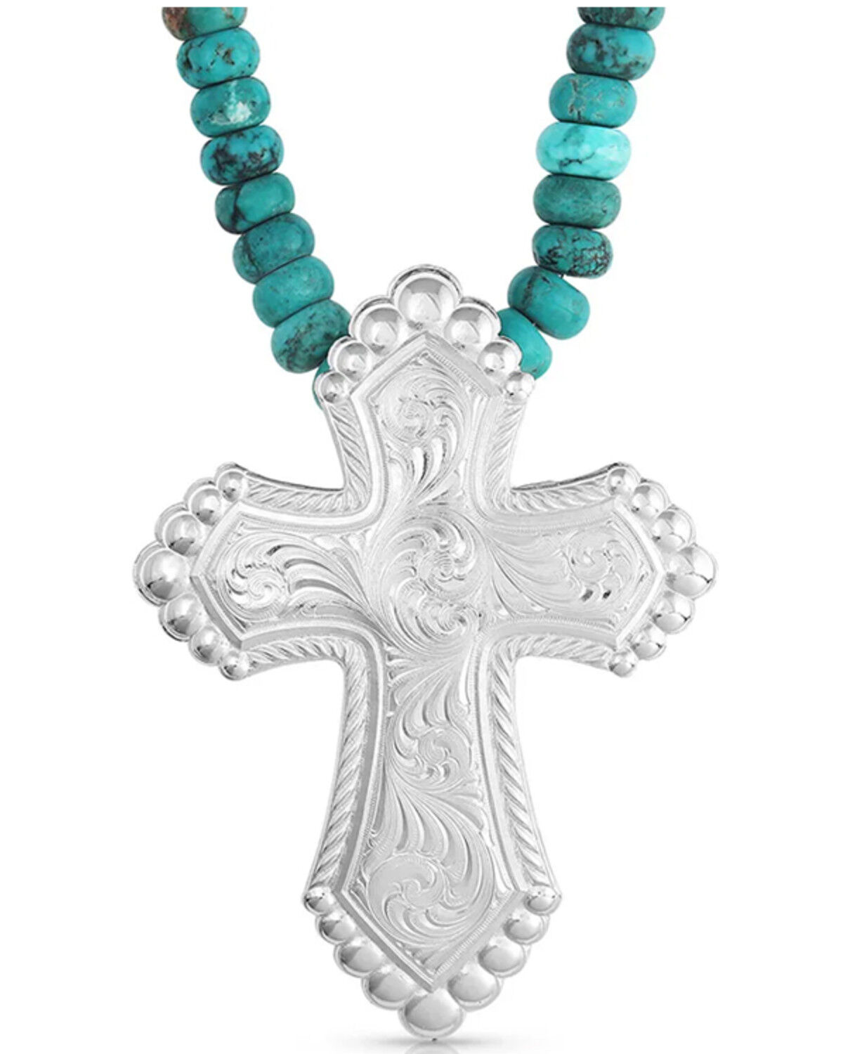 Image #1 - Montana Silversmiths Women's Authentic Faith Statement Necklace, Silver, hi-res