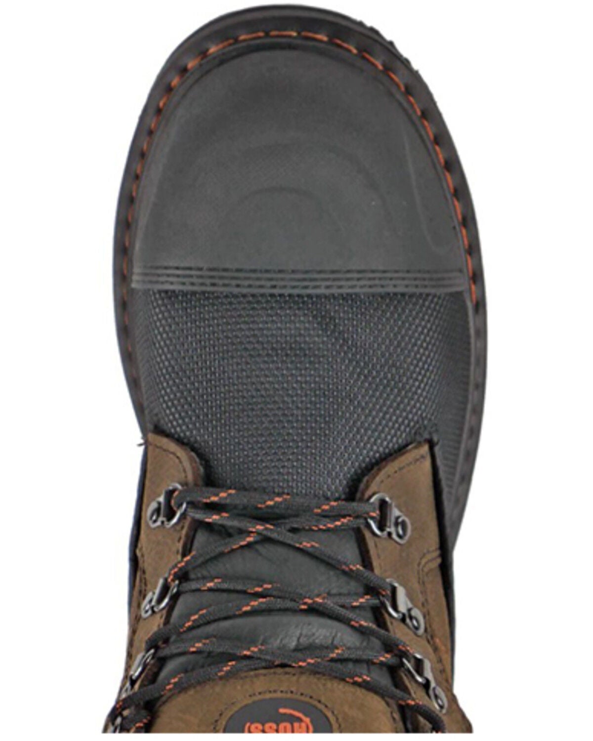 Image #6 - Hoss Men's Tough 6" Lace-Up Waterproof Work Boots - Composite Toe, Brown, hi-res