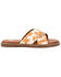 Image #2 - Yellow Bow Women's Linta Crossband Slide Sandals, Cream/brown, hi-res