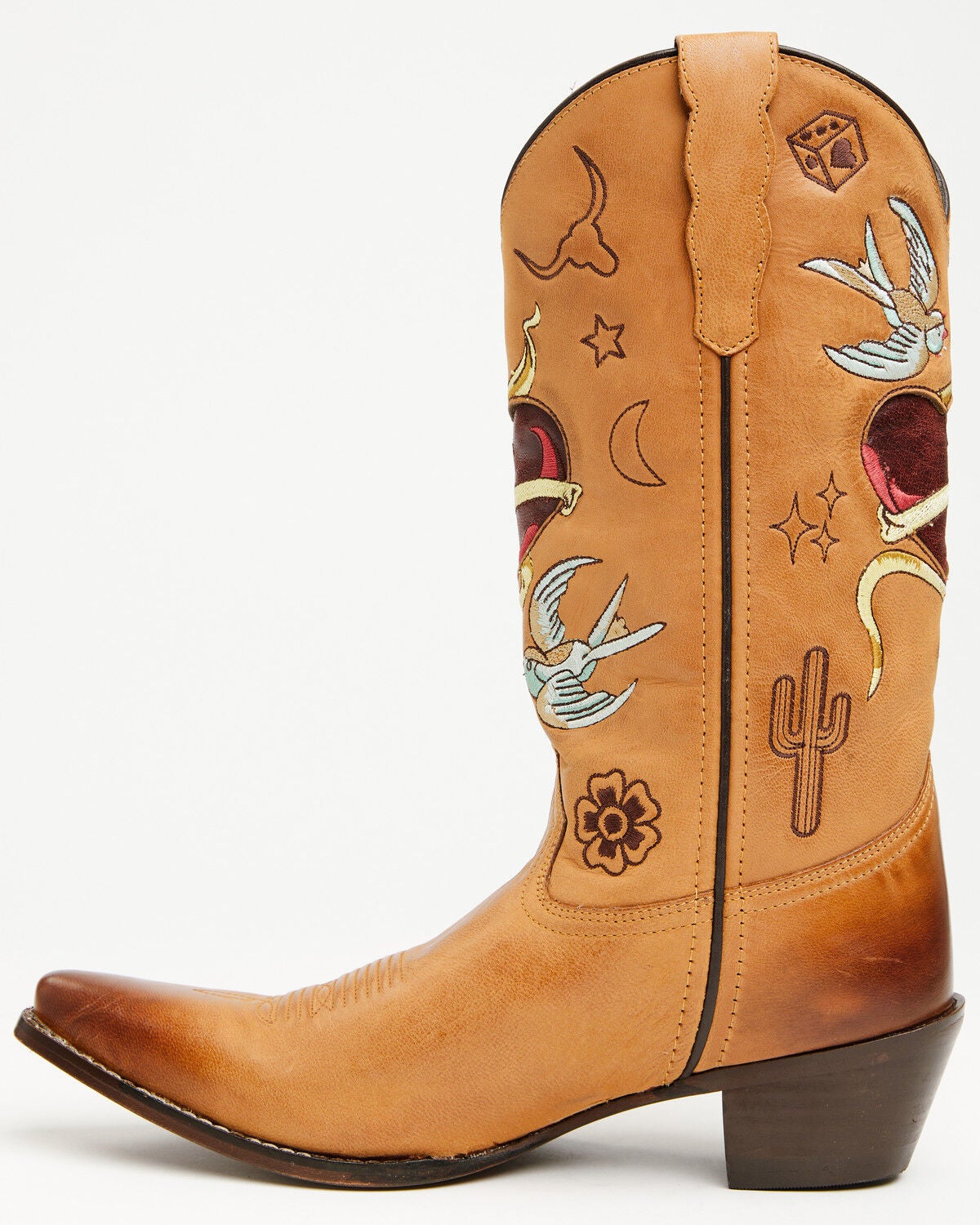 Image #3 - Idyllwind Women's Broken Heart Embroidered Western Boots - Snip Toe, Tan, hi-res