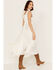 Image #5 - Scully Women's Lace-Up Jacquard Midi Dress, Ivory, hi-res