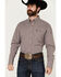 Image #2 - Wrangler Men's Classics Plaid Print Long Sleeve Button-Down Western Shirt, Burgundy, hi-res