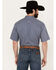 Ariat Men's Oziel Geo Print Short Sleeve Button-Down Shirt - Tall, Dark Blue, hi-res