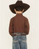 Image #4 - Ely Walker Boys' Solid Long Sleeve Pearl Snap Western Shirt, Chocolate, hi-res